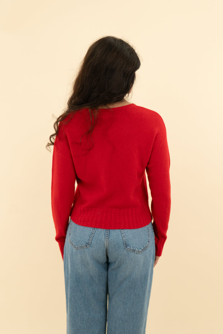universal thread red vneck sweater (xs)