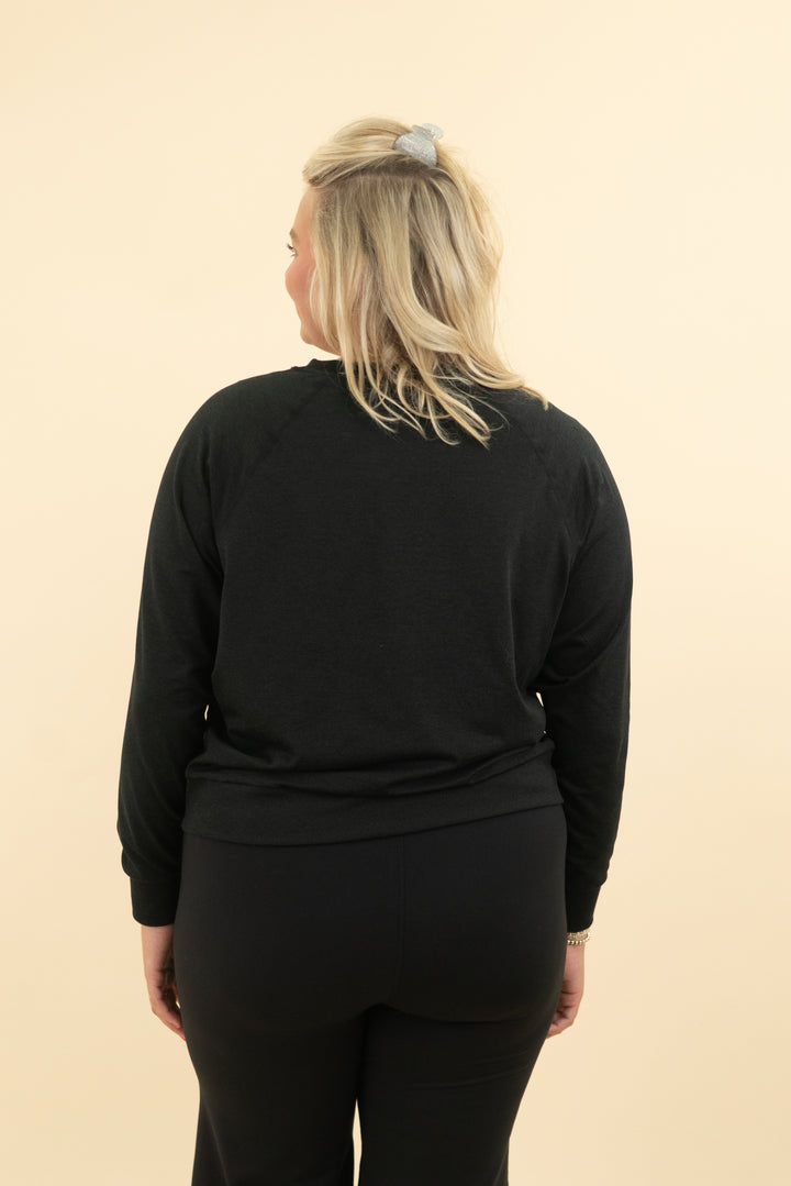 vuori black crewneck (l)