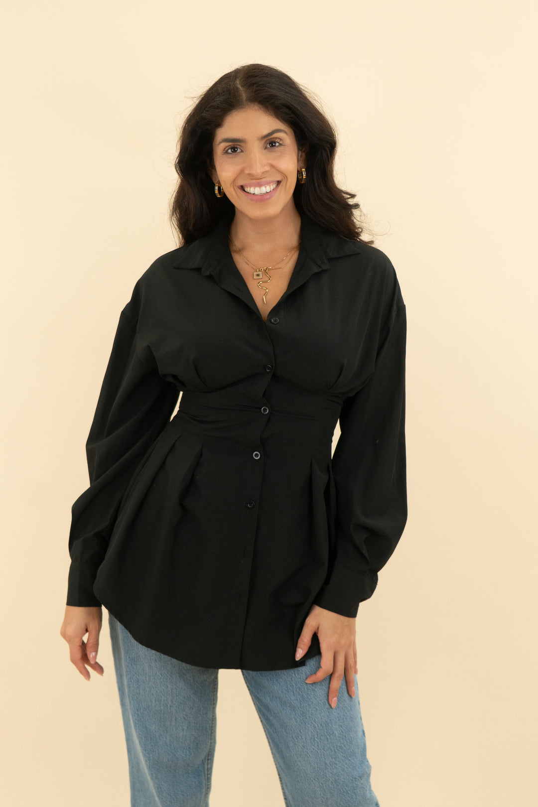 priceless black shirt dress (s; retail $68)