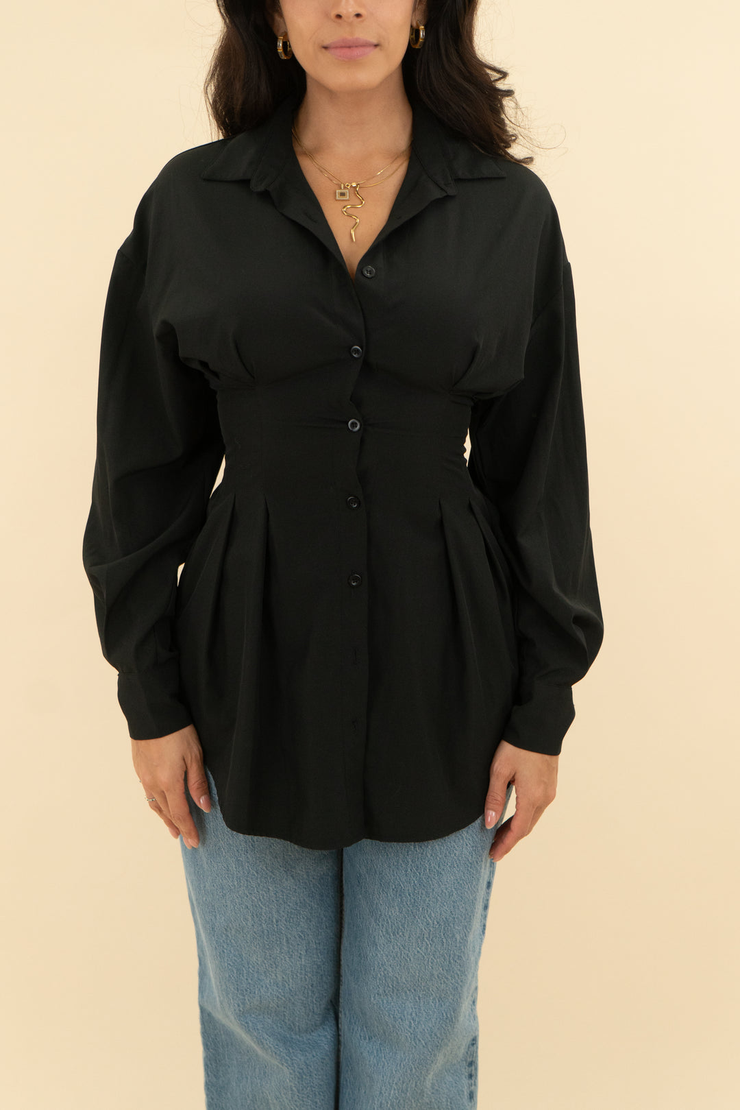priceless black shirt dress (s; retail $68)