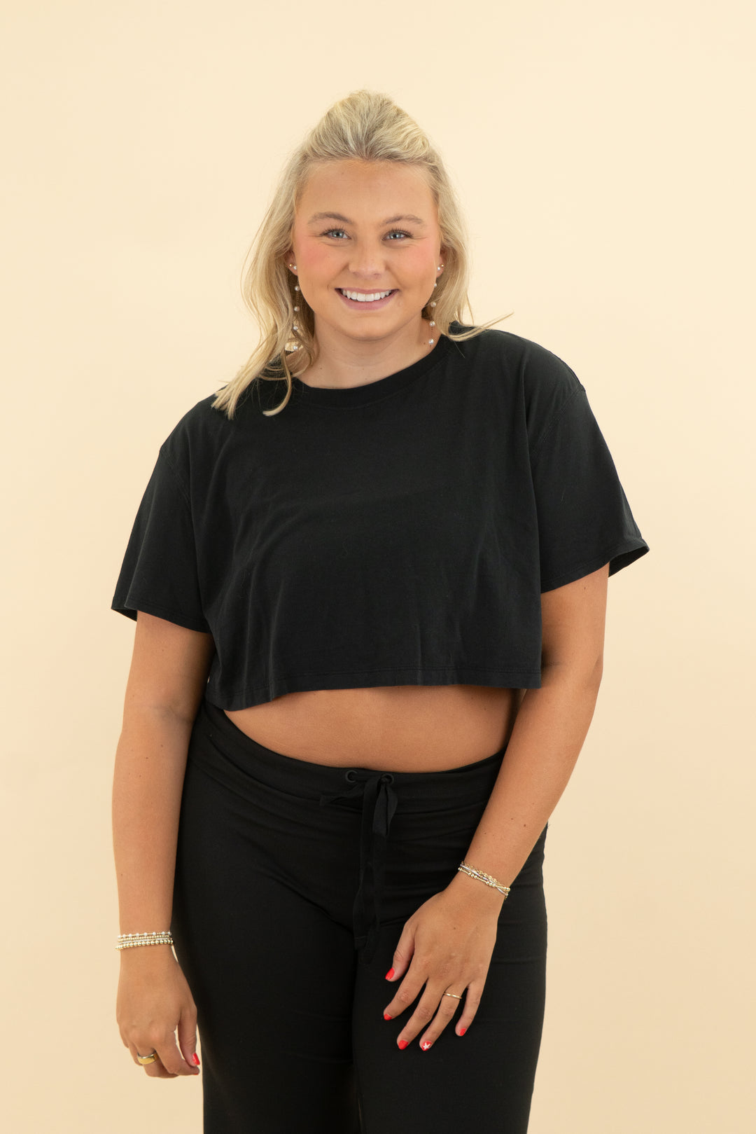 black cropped tee (m)