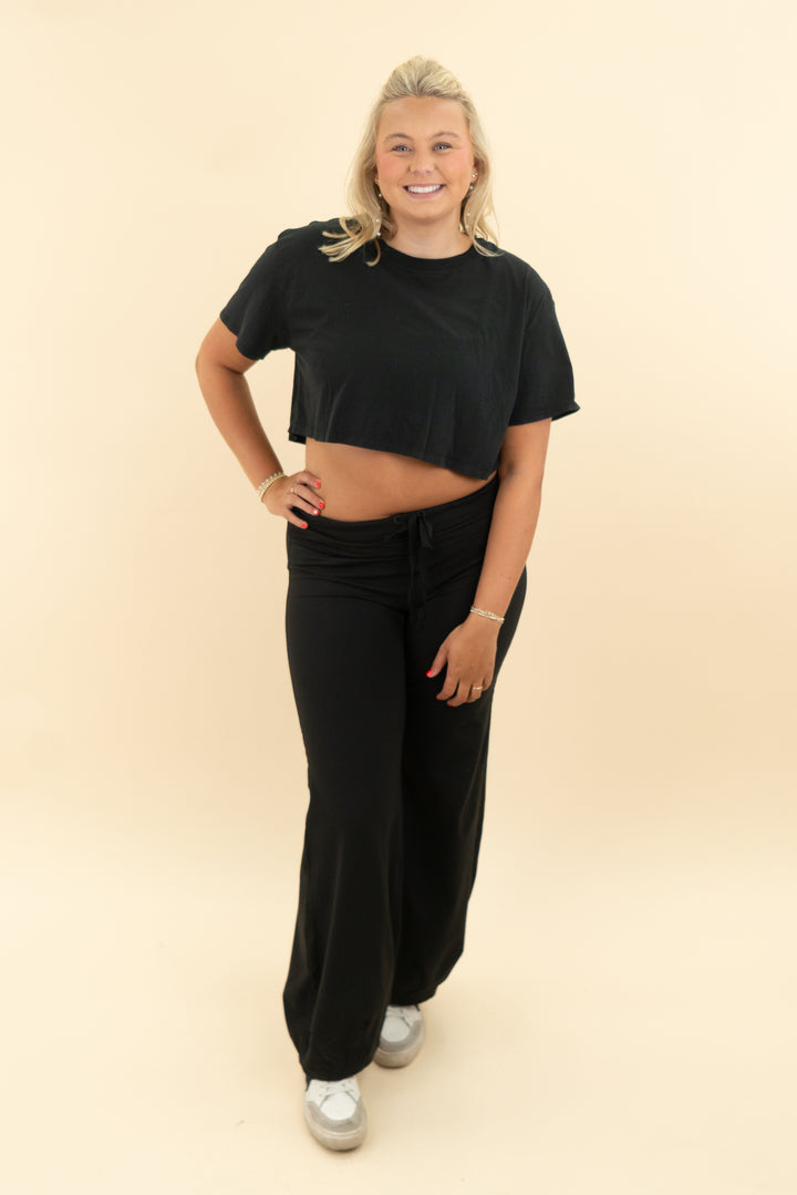 black cropped tee (m)