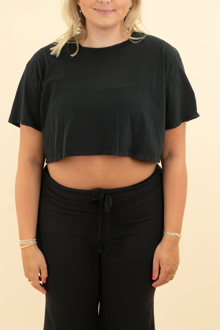 black cropped tee (m)