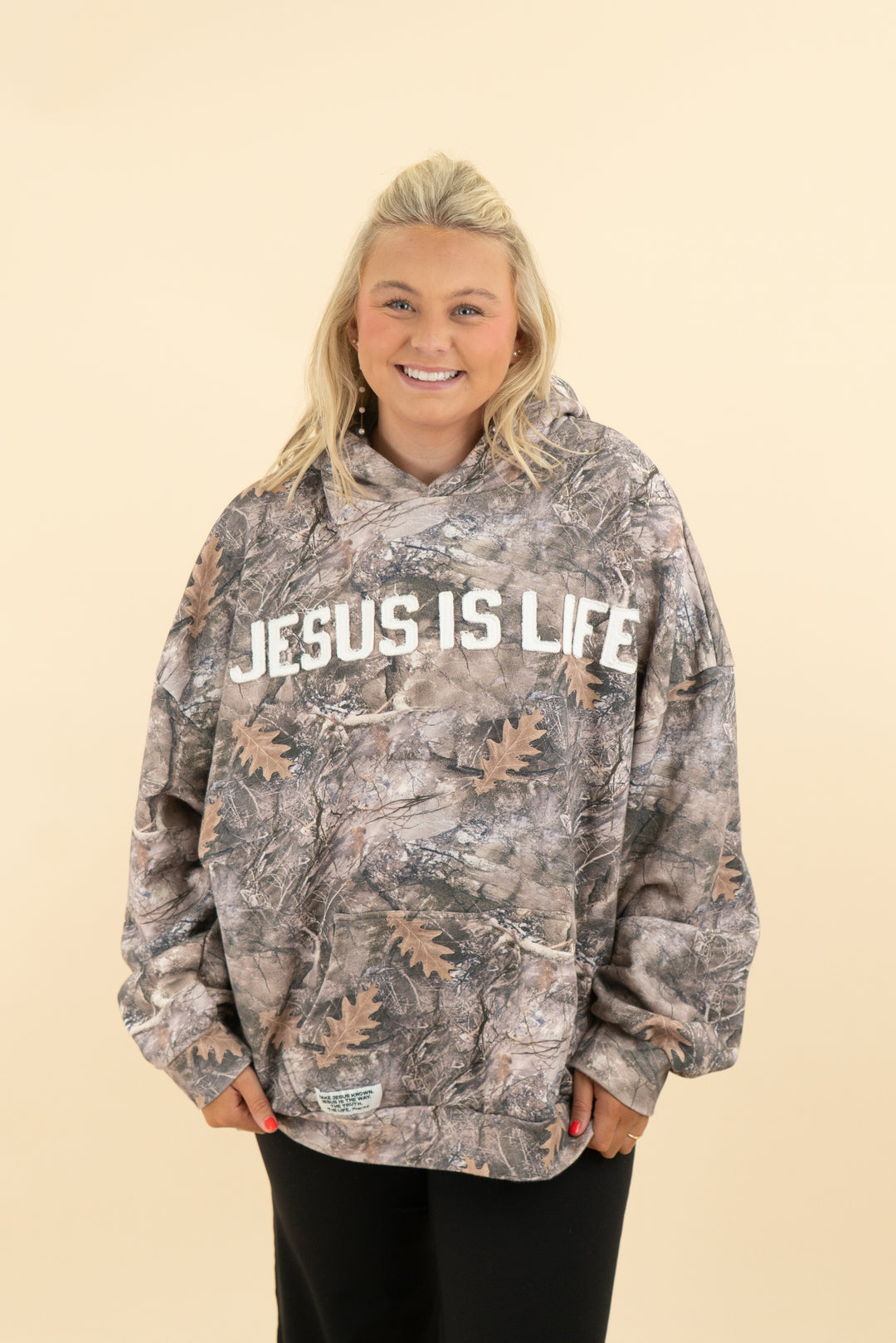 his daily bread god is life camo hoodie (xxl)