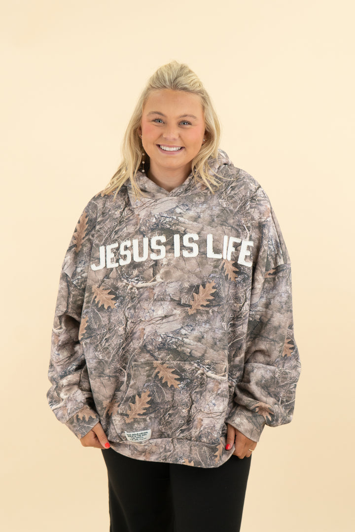 his daily bread god is life camo hoodie (xxl)