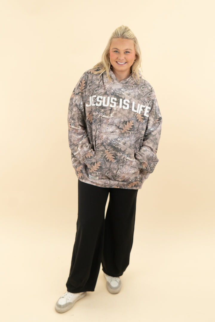 his daily bread god is life camo hoodie (xxl)