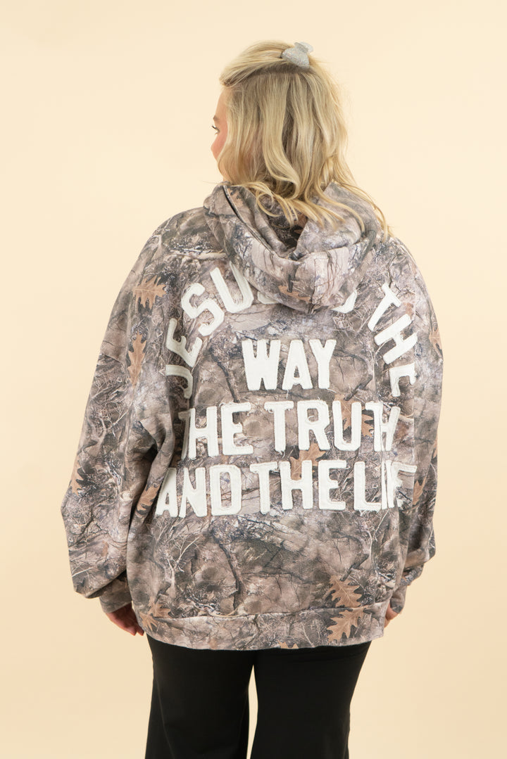 his daily bread god is life camo hoodie (xxl)