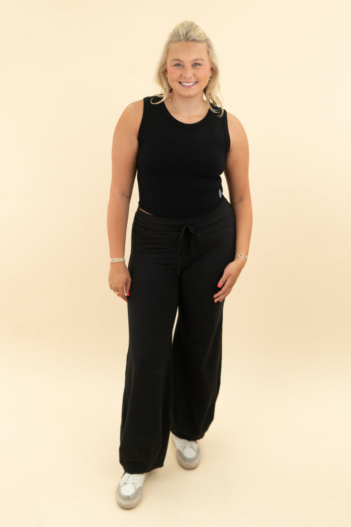 fp movement black ribbed tank (m/l)