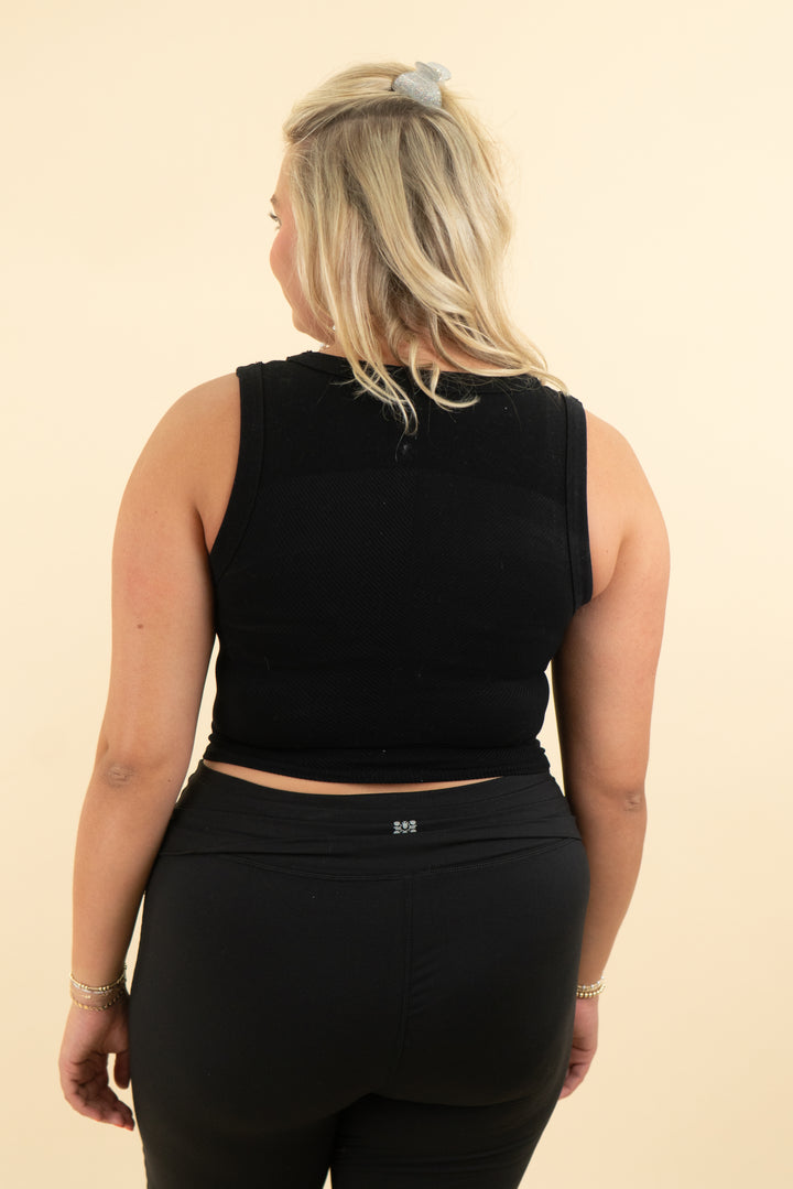 fp movement black ribbed tank (m/l)