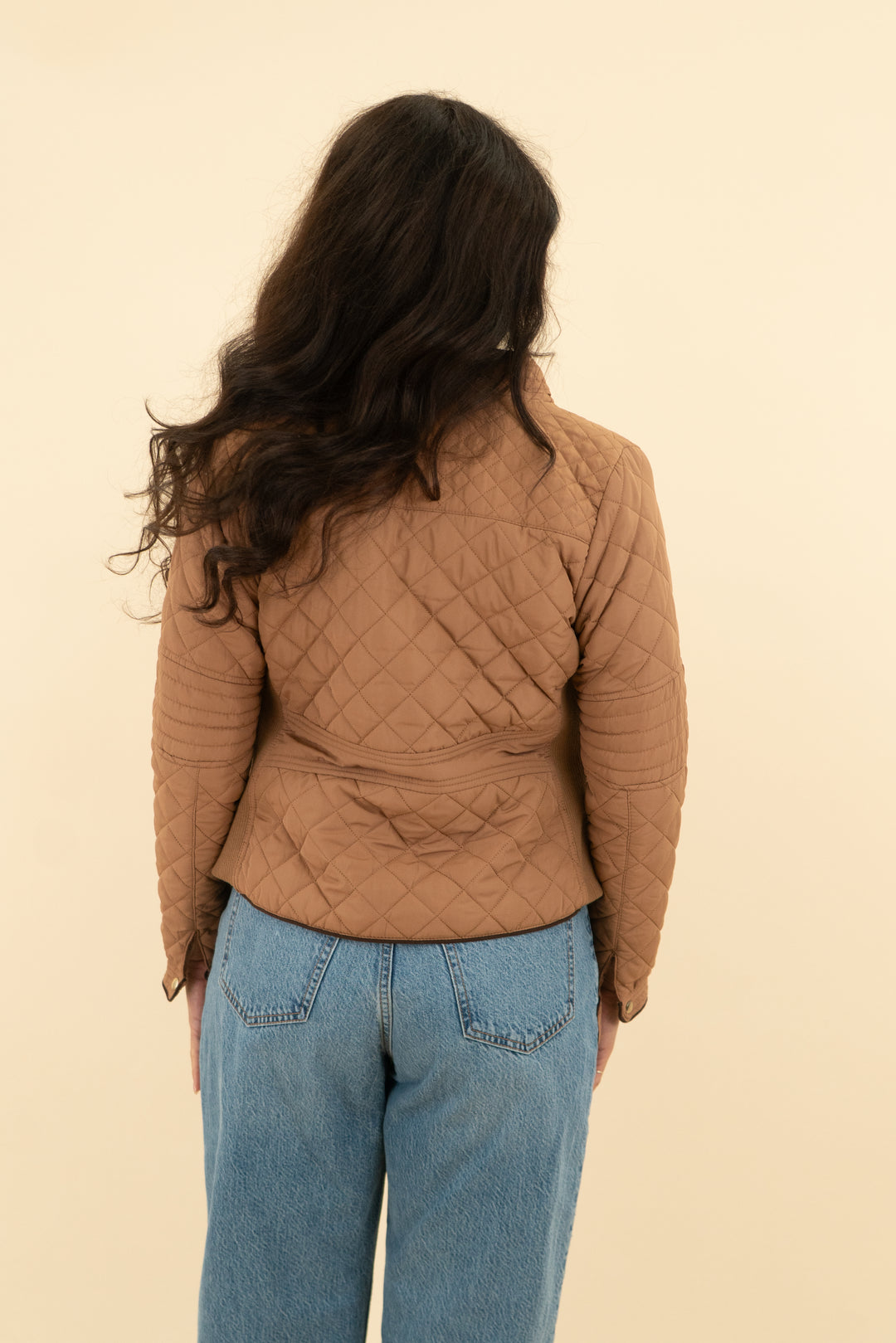 love tree camel quilted jacket (s)