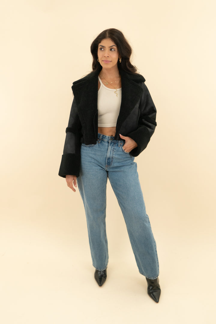 tularosa black moto jacket nwt (xs)