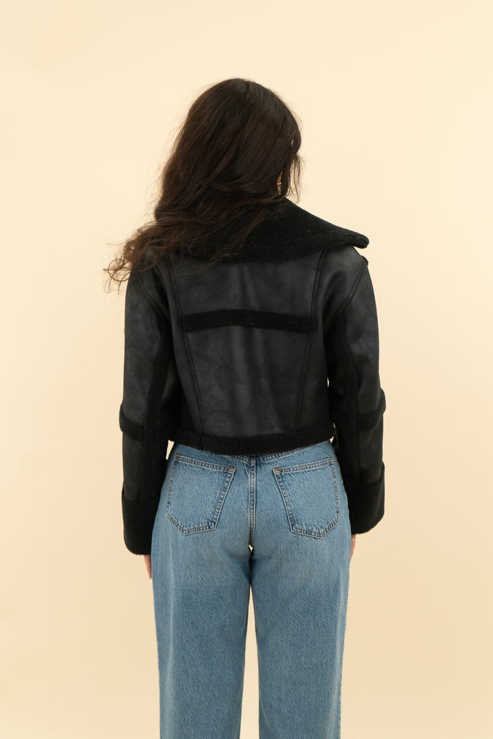 tularosa black moto jacket nwt (xs)