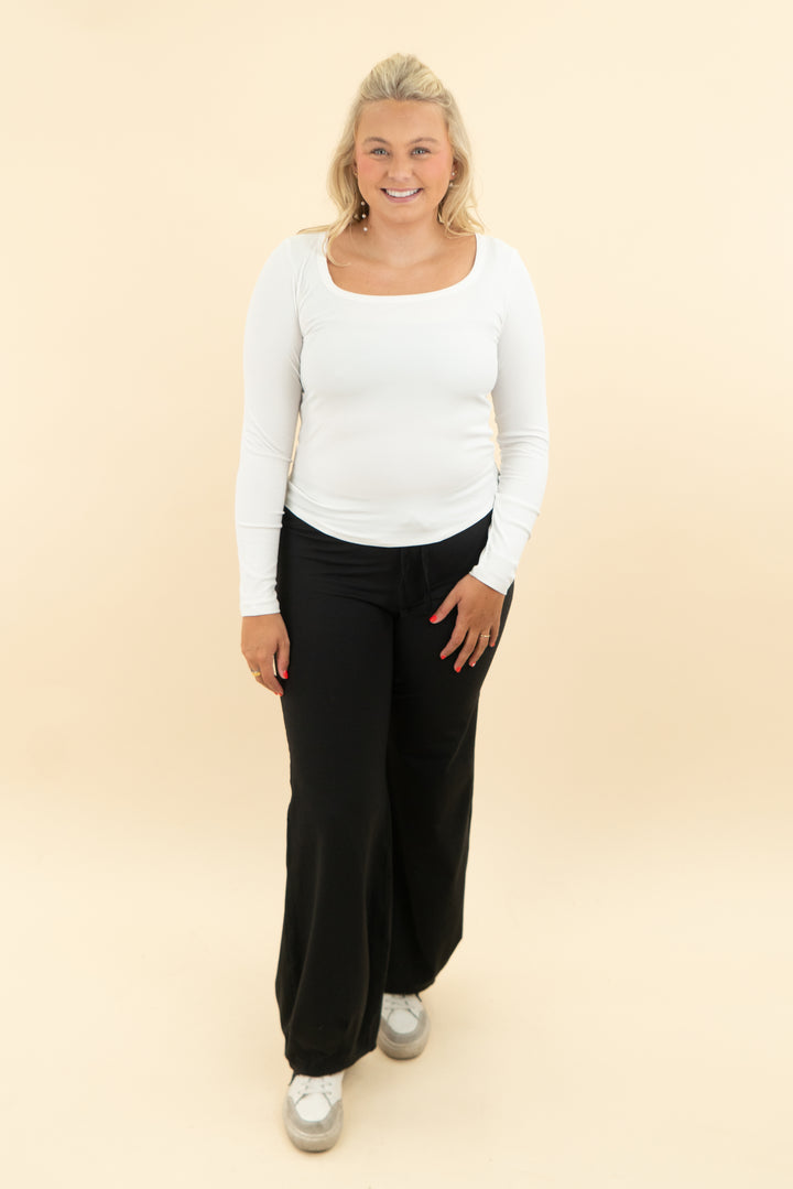 athleta white ribbed long sleeve top nwt (m; retail $65)