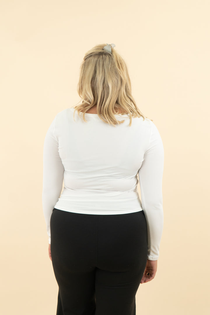 athleta white ribbed long sleeve top nwt (m; retail $65)