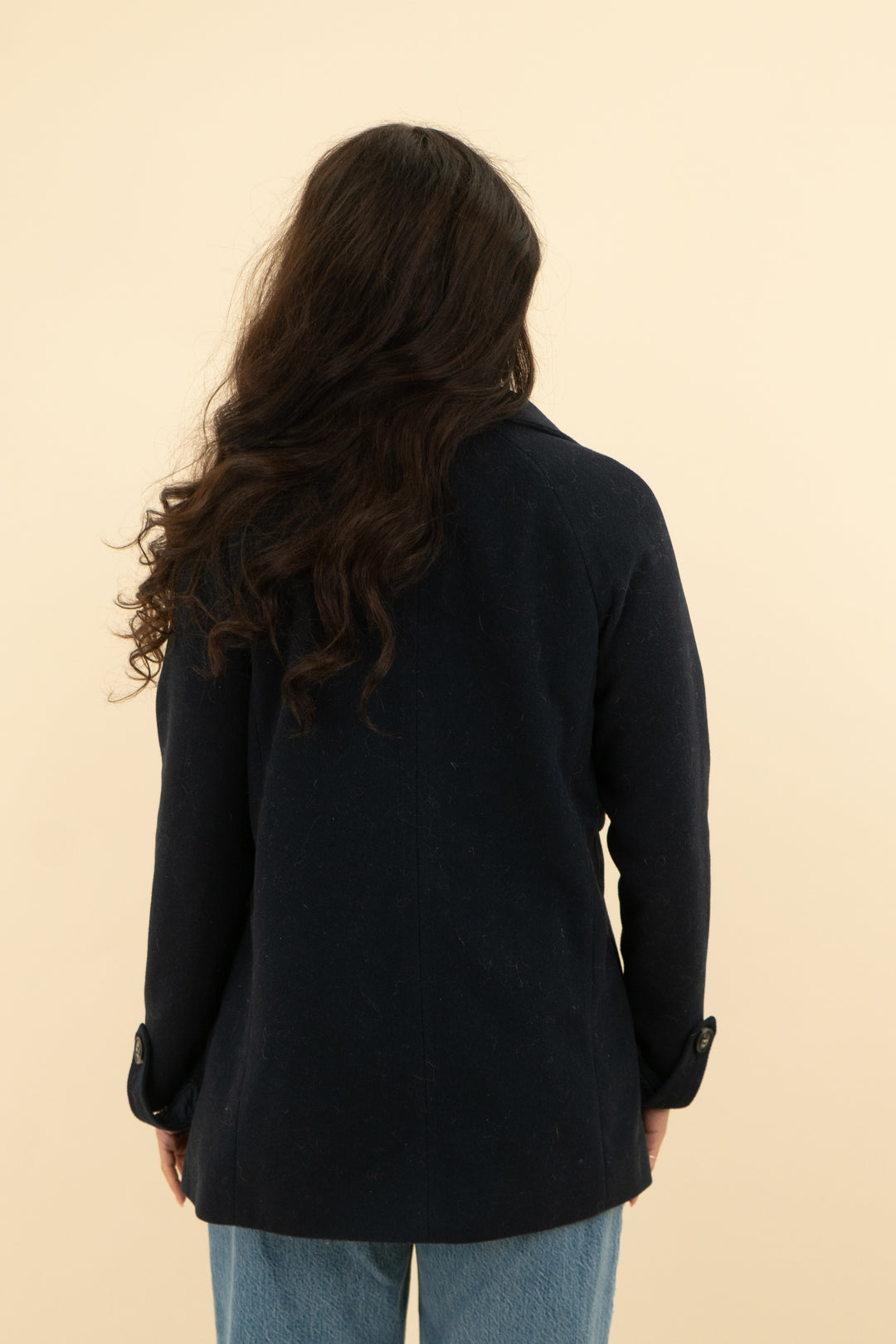forever 21 navy peacoat (s)
