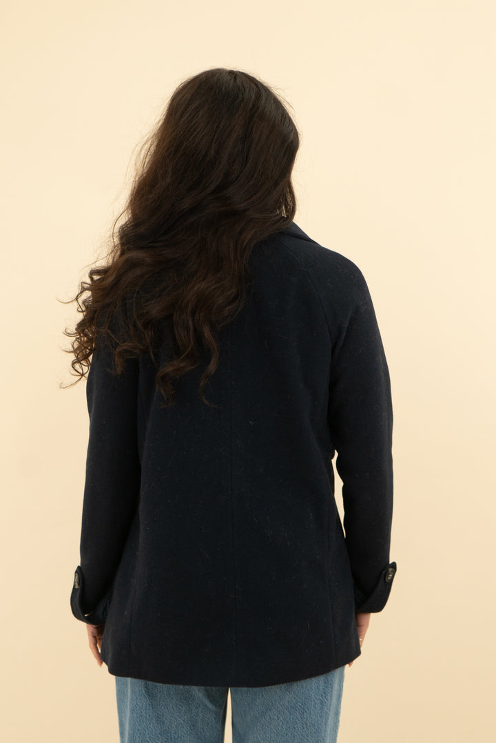 forever 21 navy peacoat (s)