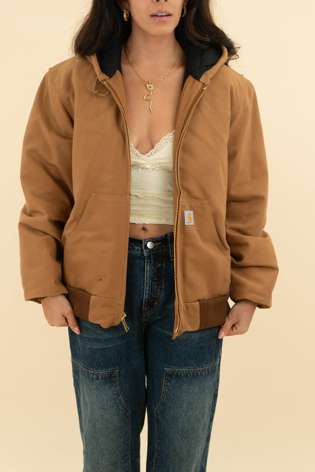 carhartt brown jacket (s)