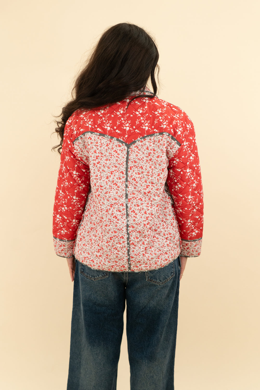 rouje quilted floral patchwork jacket (s)