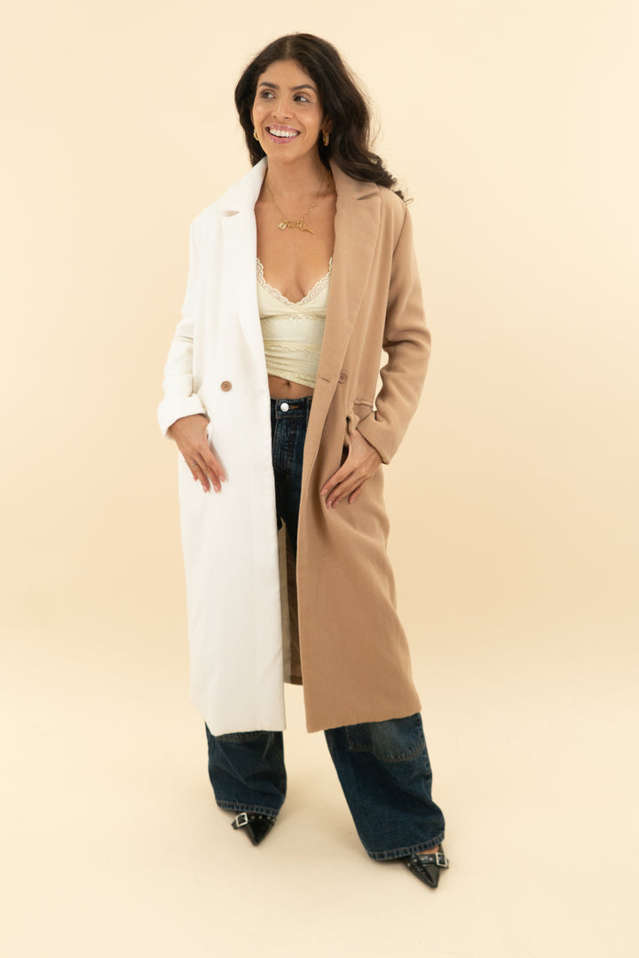 steve madden two tone coat nwt (xs; retail $129)