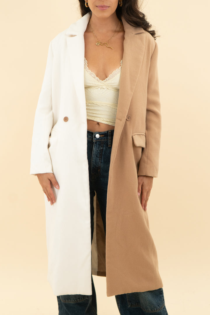 steve madden two tone coat nwt (xs; retail $129)