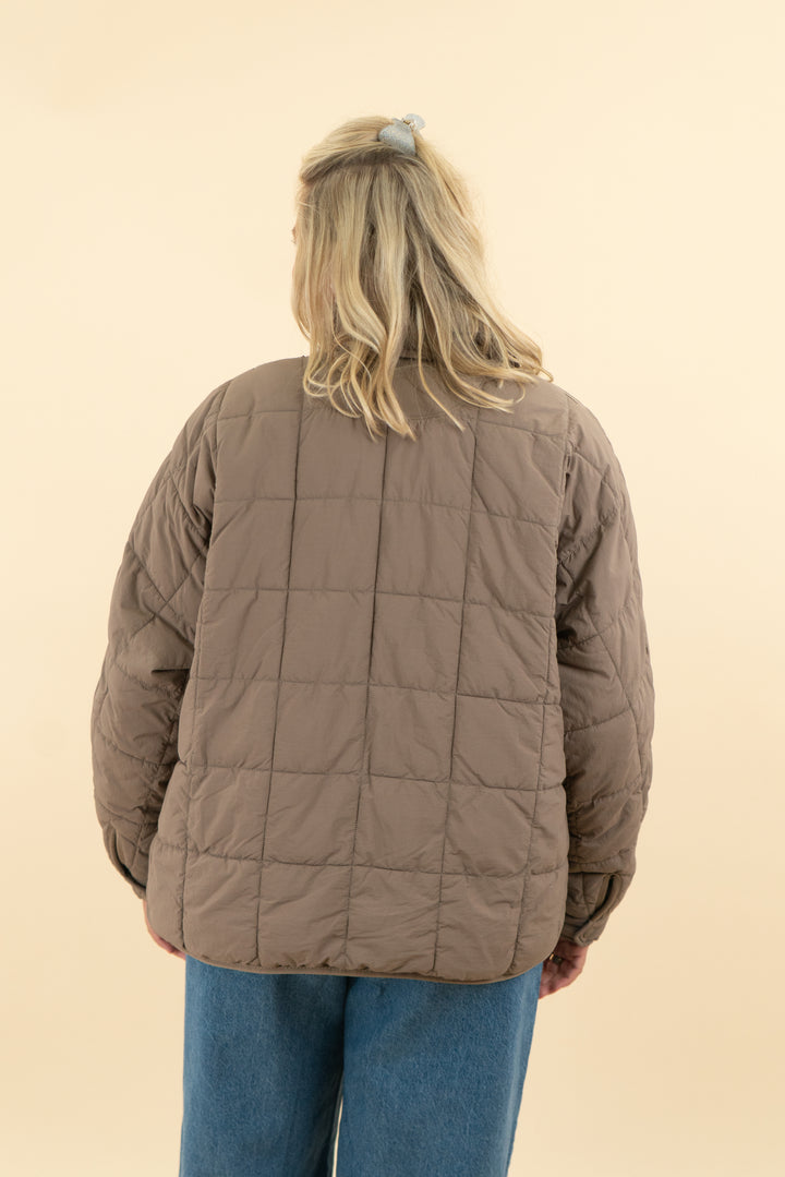 fp movement light brown quilted puffer jacket (l; retail $108)