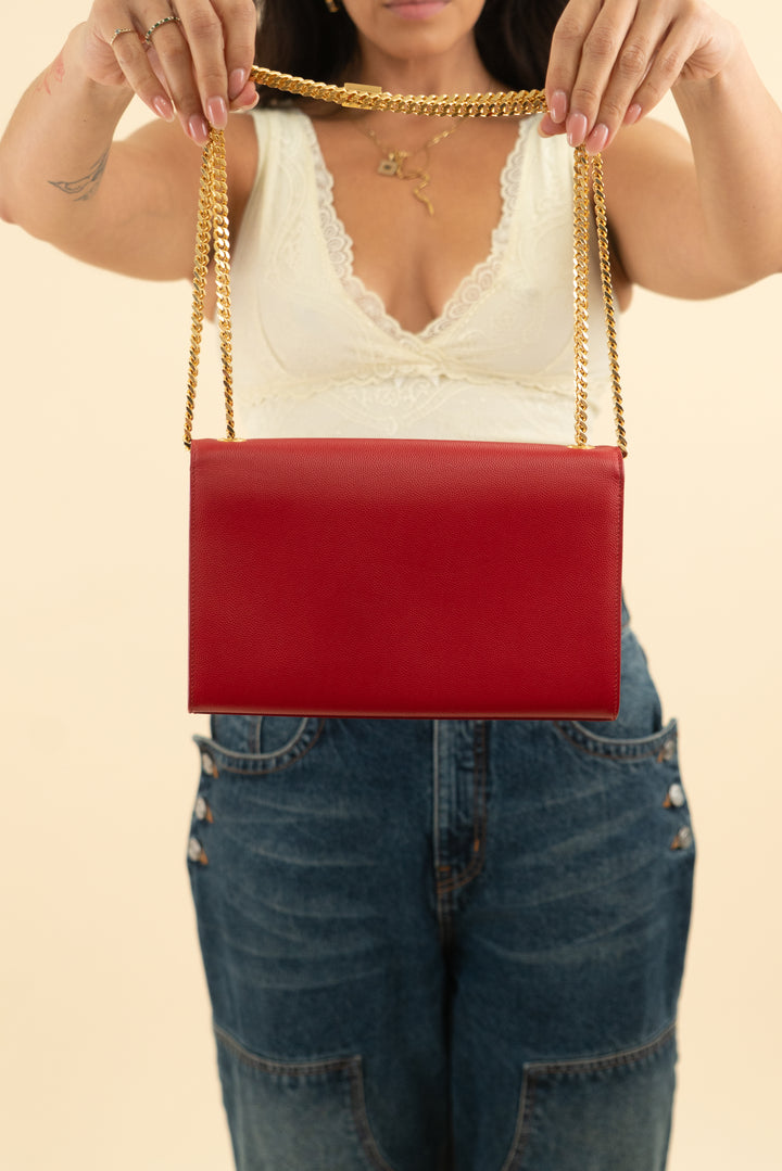 Saint Laurent Red Kate Crossbody NWOT (retail $2,450)