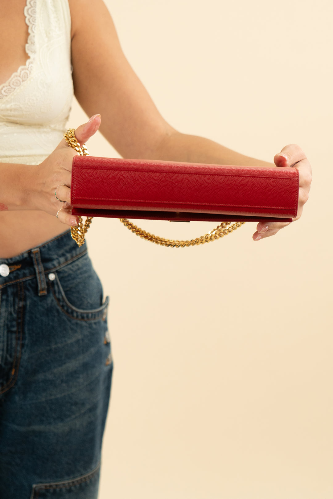 Saint Laurent Red Kate Crossbody NWOT (retail $2,450)