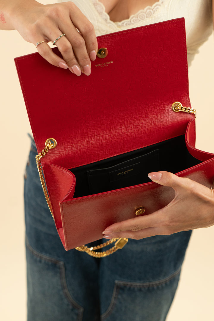 Saint Laurent Red Kate Crossbody NWOT (retail $2,450)