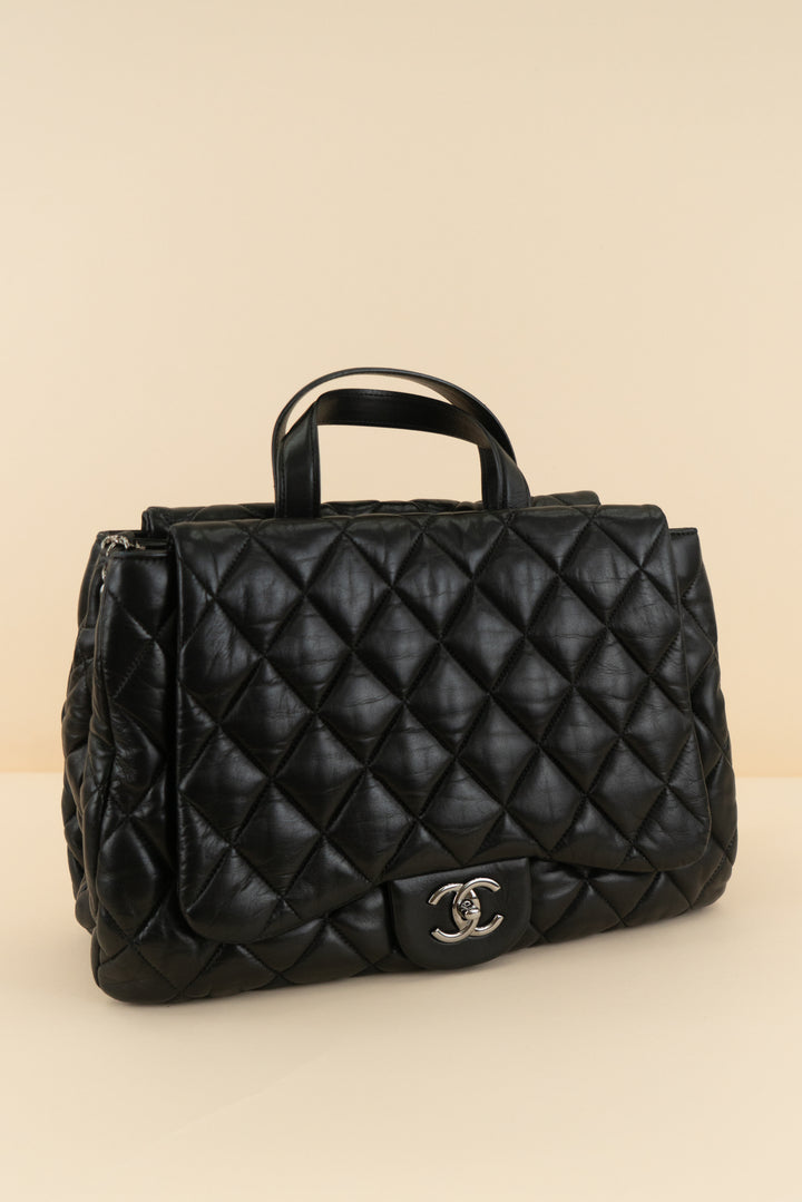 Chanel Black Lambskin Double-Sided Tote (almost vintage)