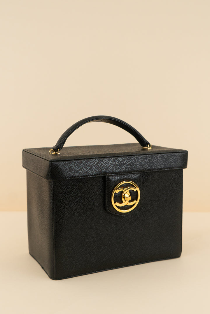 Chanel Caviar Leather Vanity Two-Way Tote (vintage)