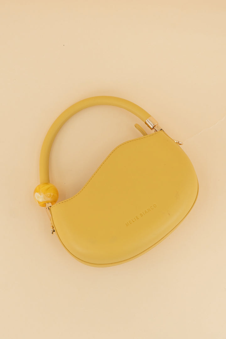 melie bianco yellow handbag (os; retail $120)