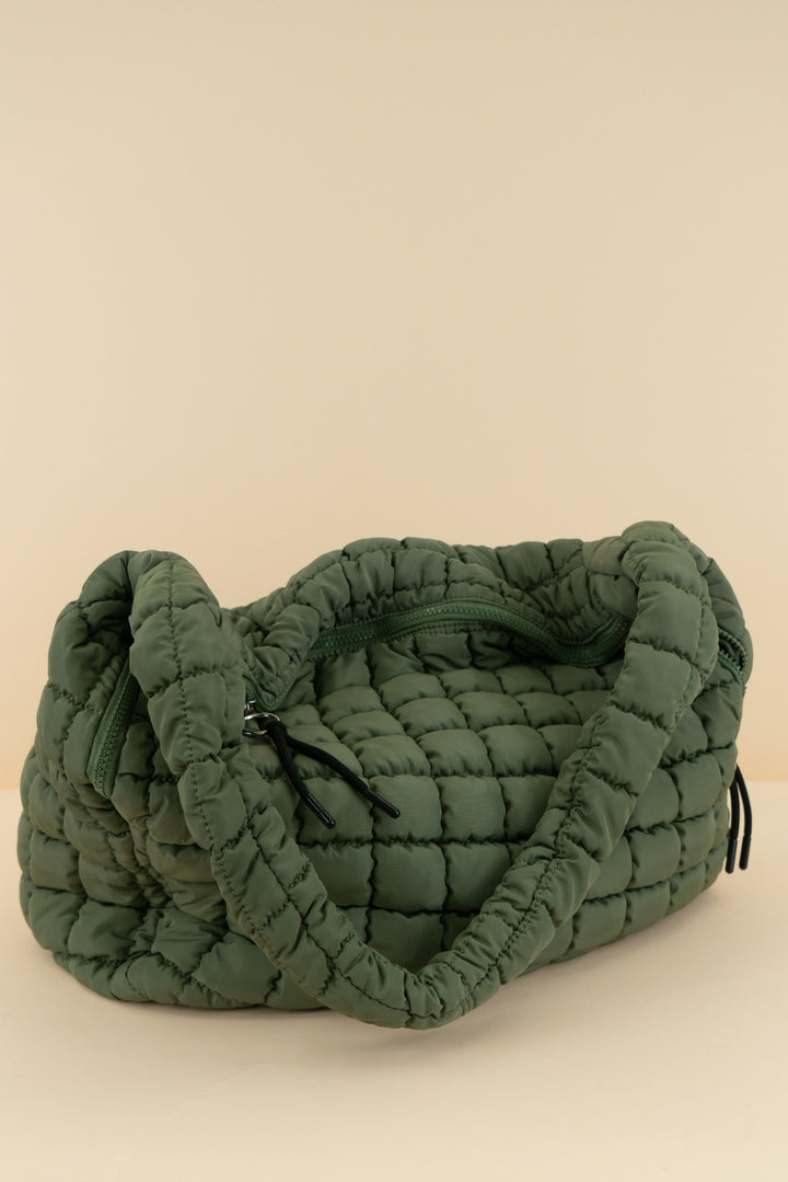 fp movement olive green quilted tote (os; retail $98)