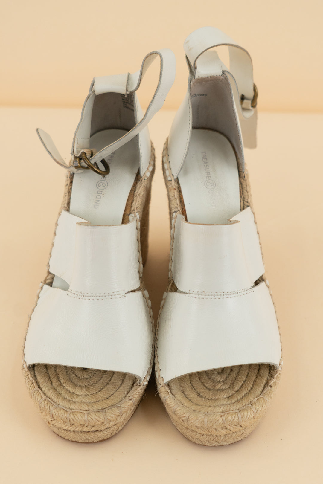 Treasure and Bond crochet & white wedge (8; retail $80)