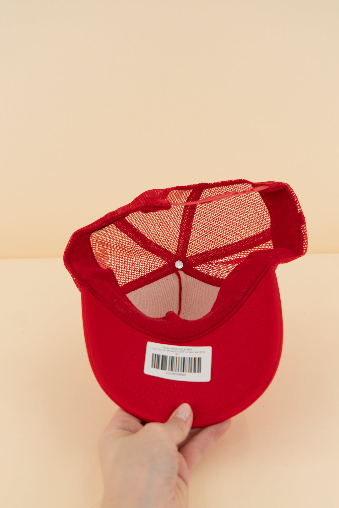 Living Fully Co. red santa trucker hat (os; retail $36)