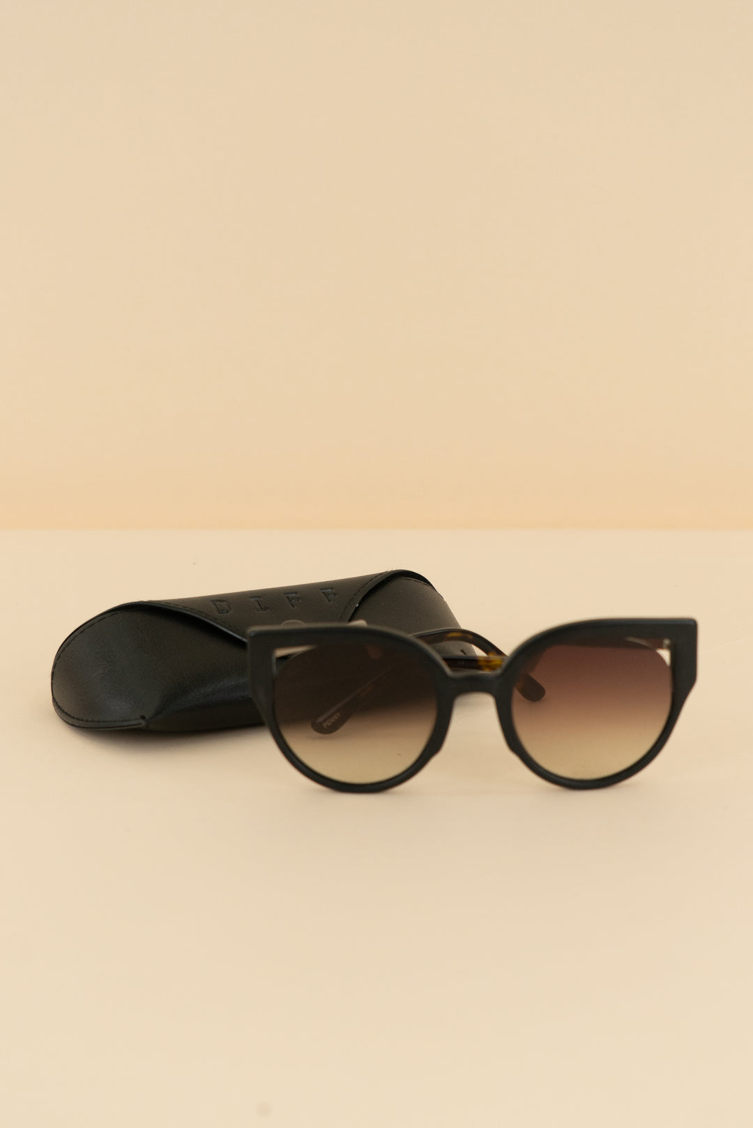 diff black tortoise cat eye sunglasses (os; retail $112.99)