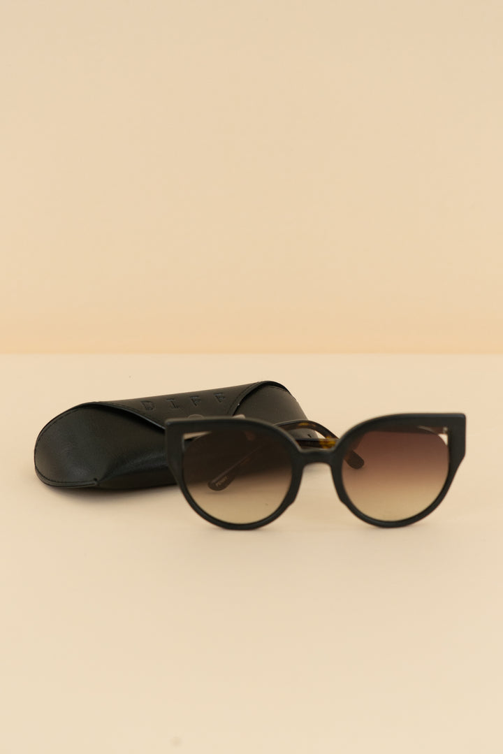 diff black tortoise cat eye sunglasses (os; retail $112.99)