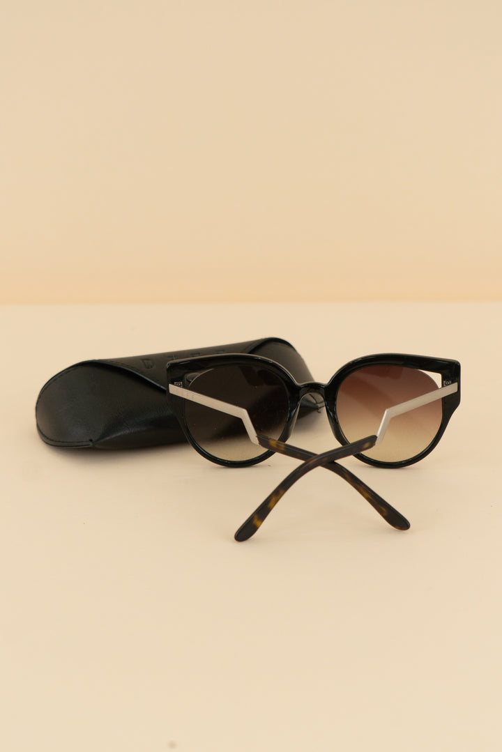 diff black tortoise cat eye sunglasses (os; retail $112.99)