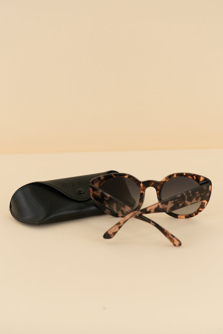 Diff round luna polarized tortise sunglassess (os; retail $138)