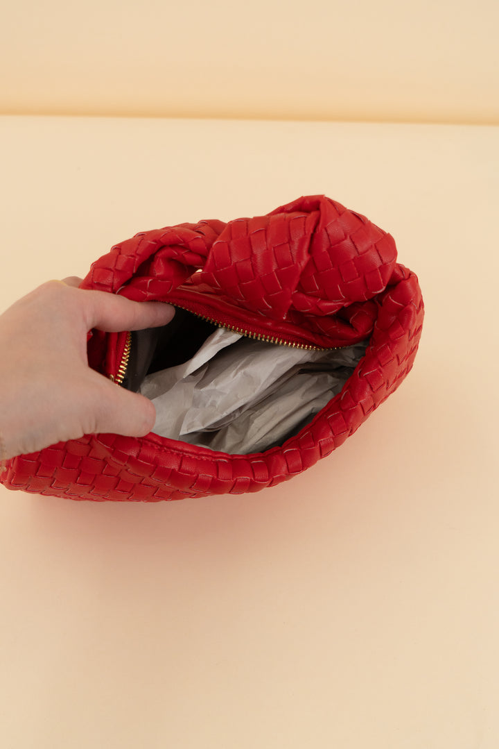 Red woven small purse (os; retail $48)