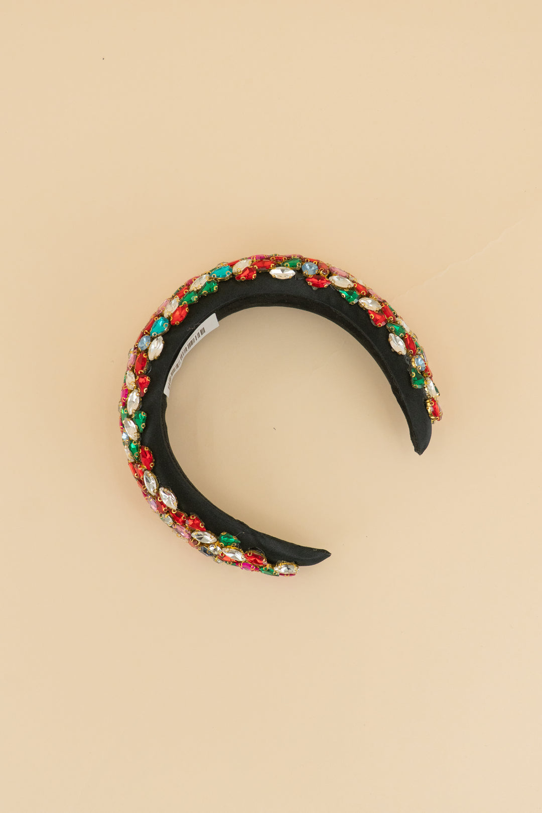 black multi color rhinestone headband