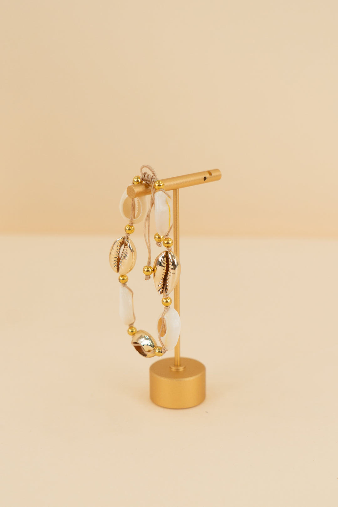 Gold and Cream sea shell bracelet (os; retail; $90)