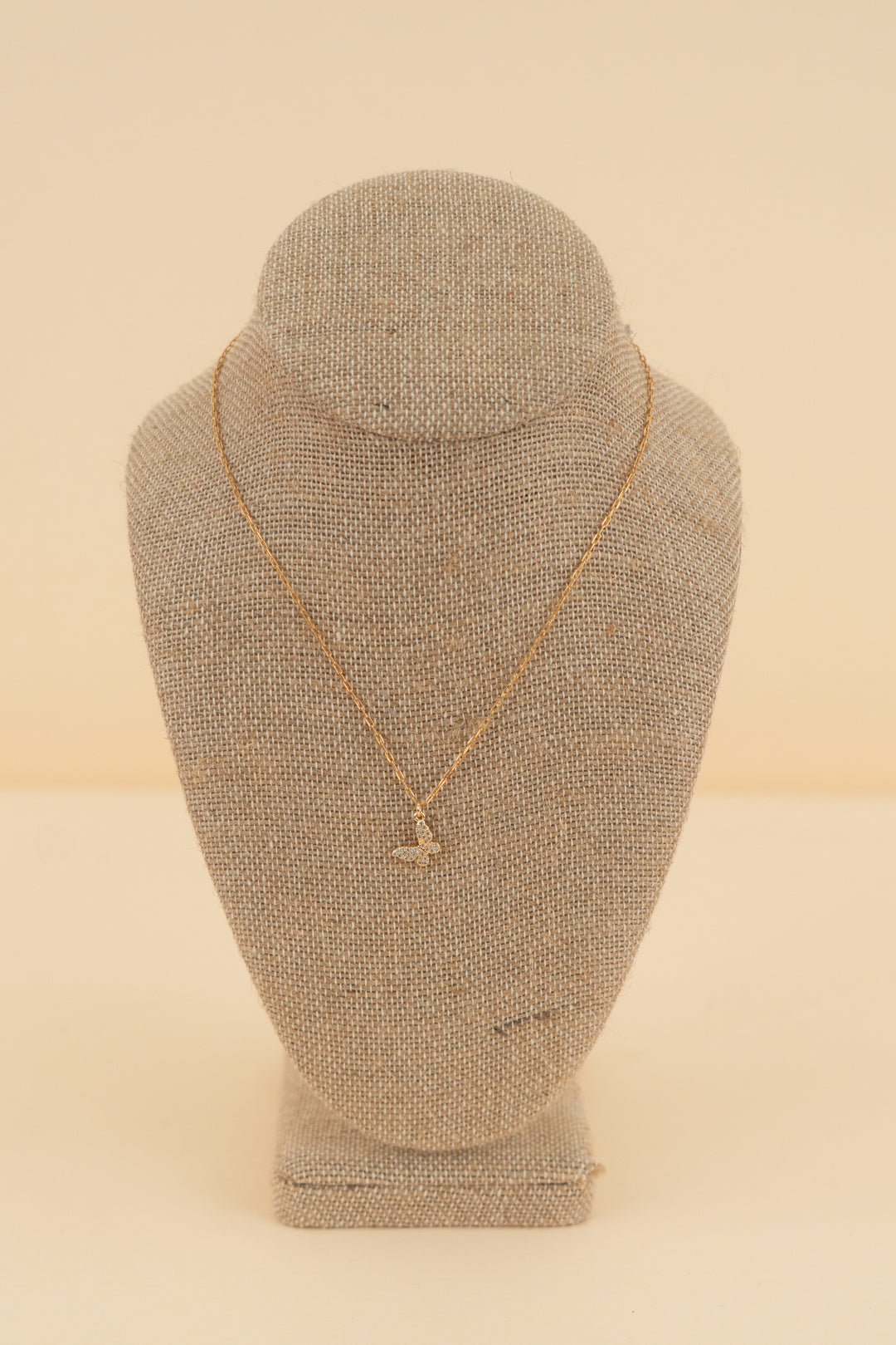 electric picks butterfly charm gold necklace (os; retail $88)