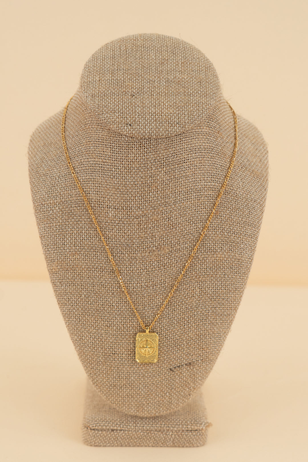 electric picks gold compass necklace (os; retail $88)