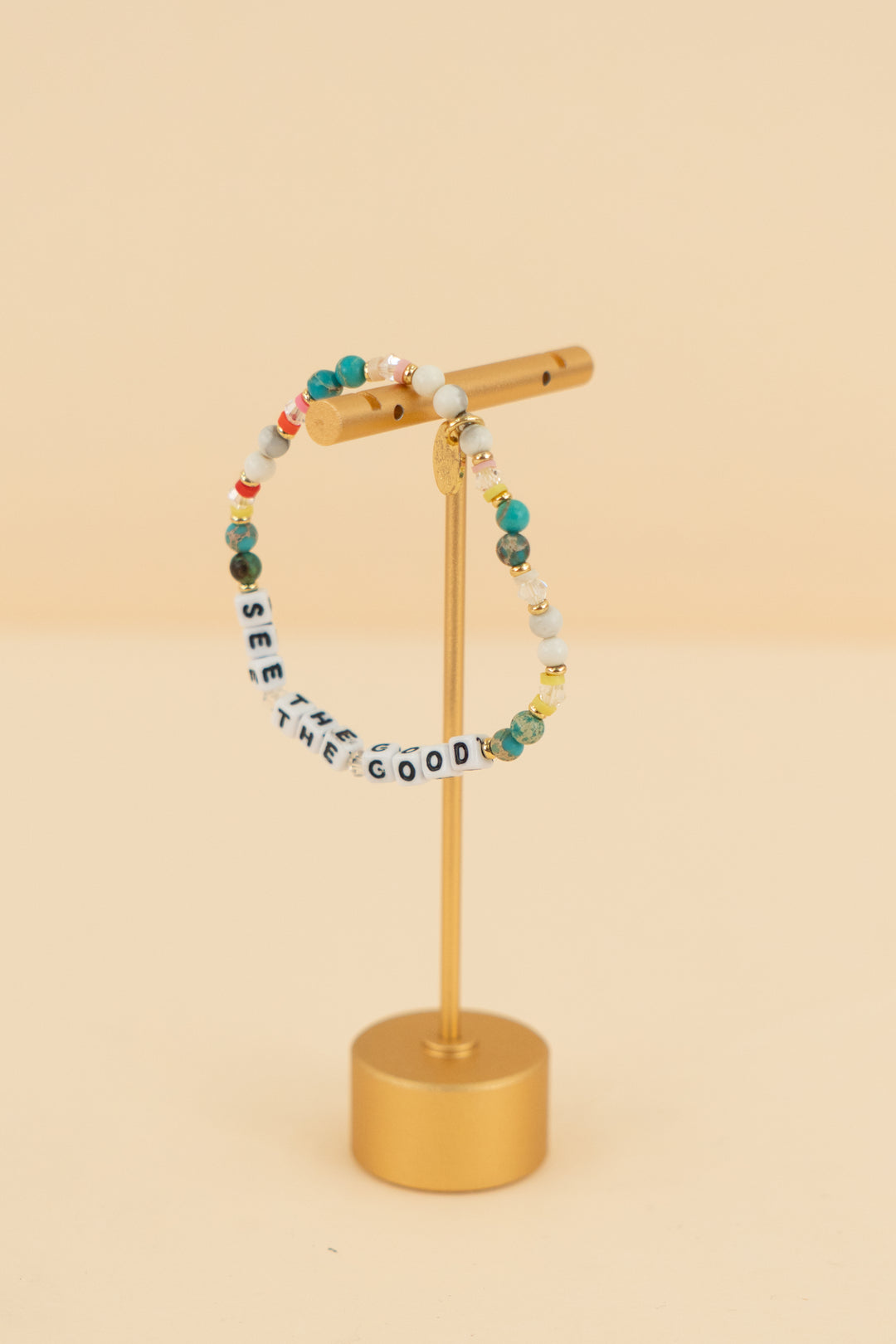 little words project beaded bracelet "see the good" (os; retail $25)