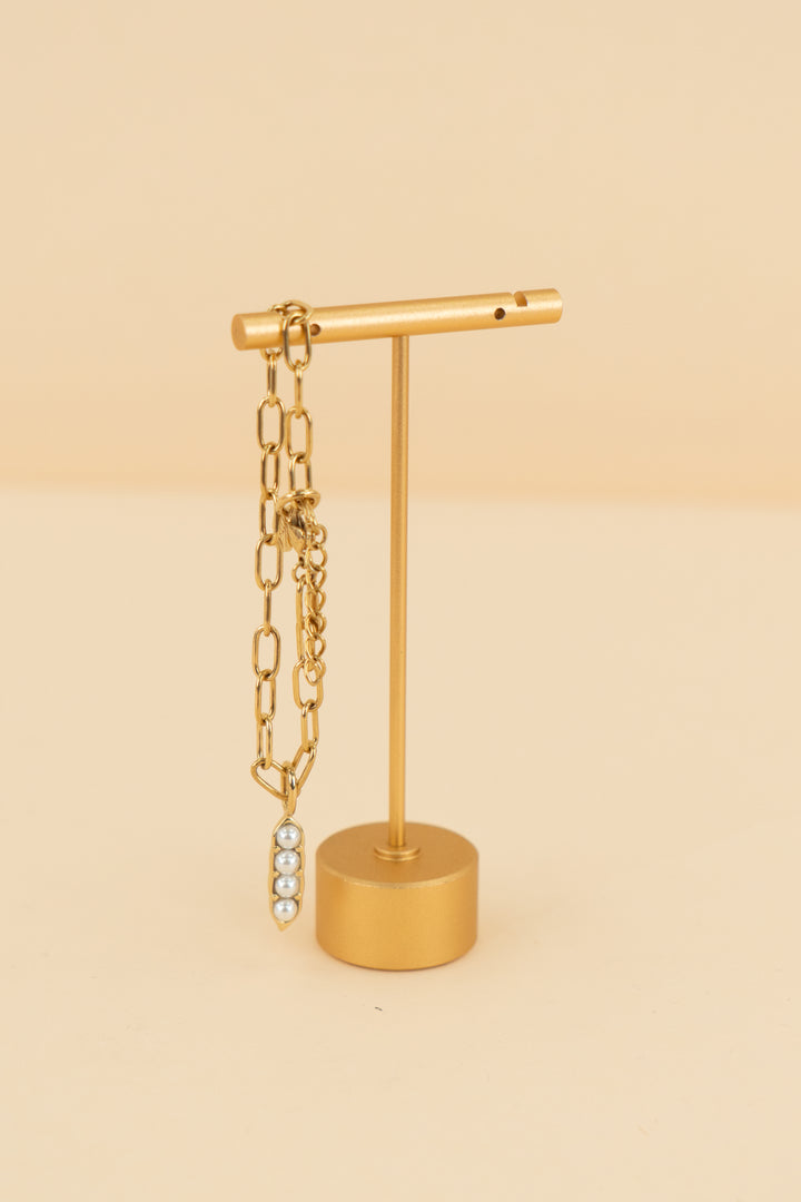 rellery 4 peas in a pod pearl bracelet (os; retail $155)