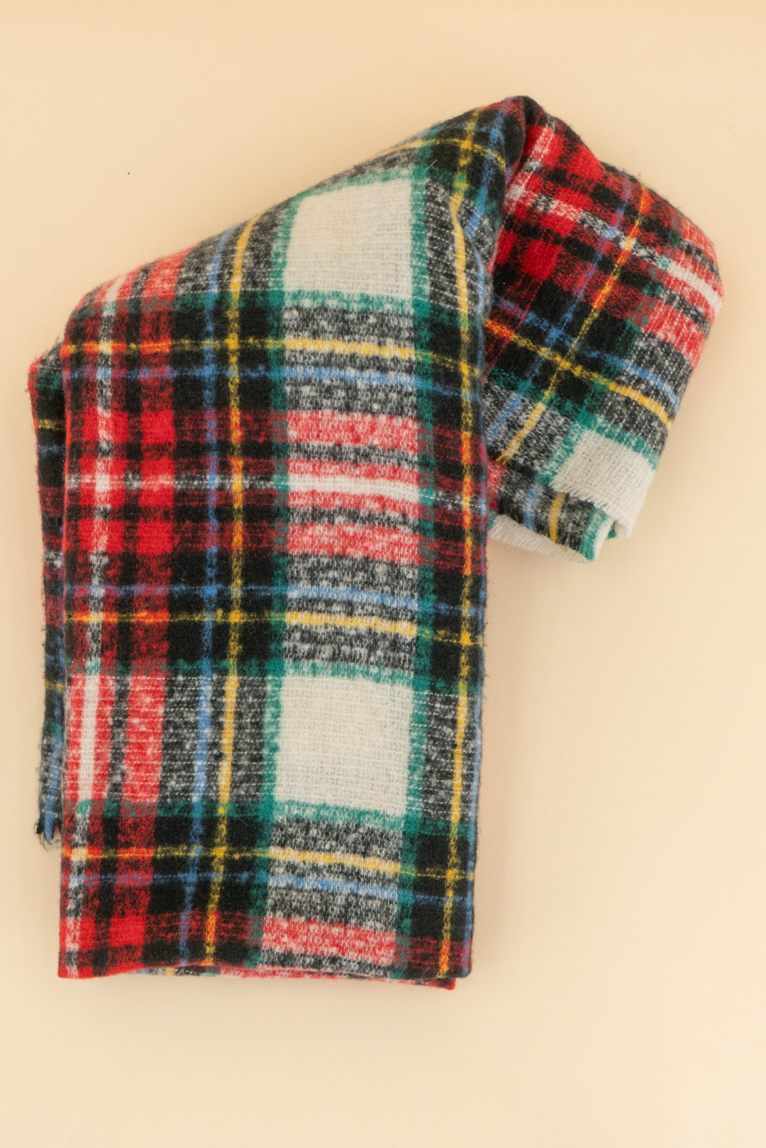 red and green plaid scarf (os)