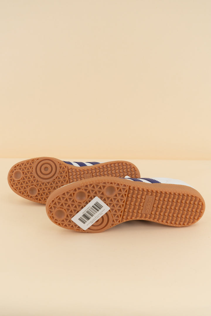 adidas purple stripe sambas (7;retail $110)