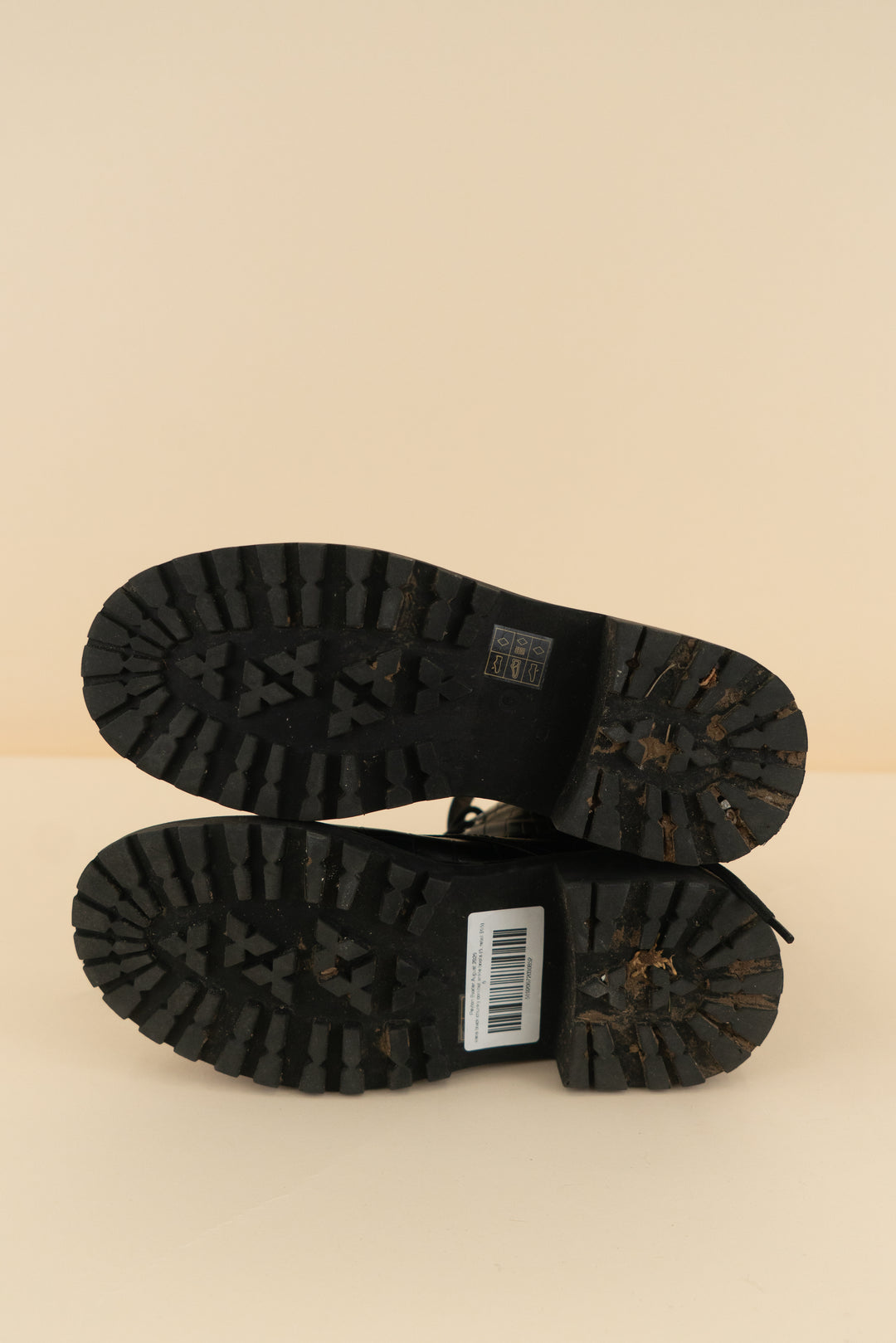 asos black chunky combat ankle boots (6; retail $95)