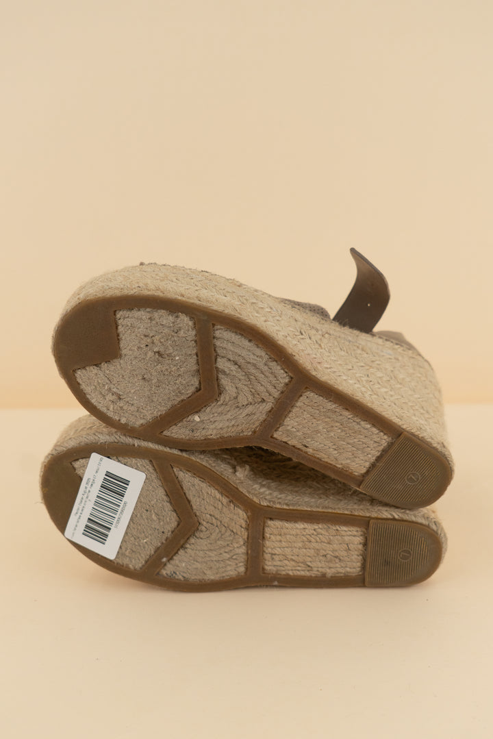 marc fisher toffee suede and leather wedge (7; retail $150)