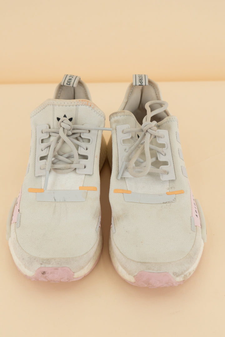 adidas cloud sneakers blush orange and purple (7; retail $149.95)